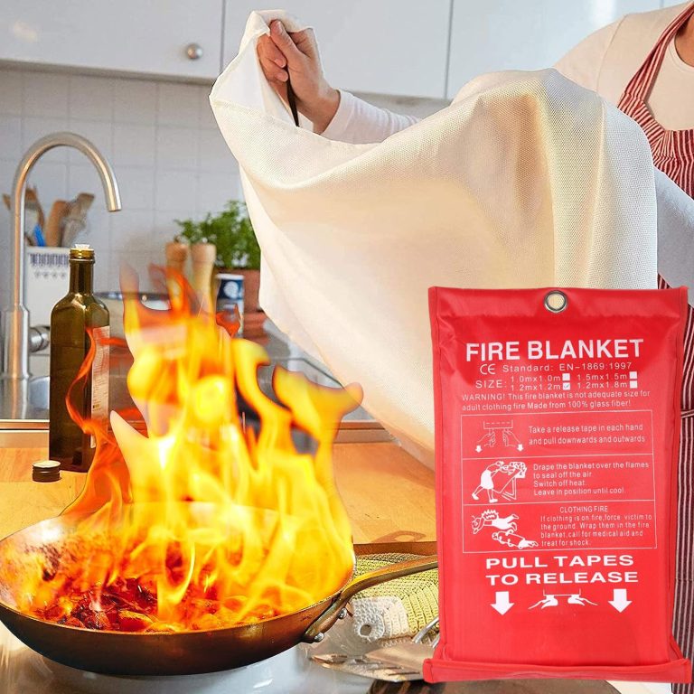 Emergency Fire Blanket Fireproof Retardant Best Safety Resistant Blanket for Home, Car & Camping