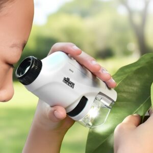 Best Pocket Microscope For Kids & Adults Mini Portable Handheld With Adjustable Zoom 60-120x