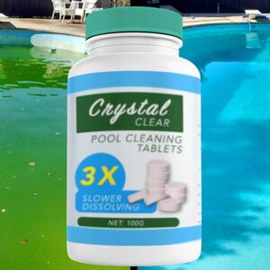 (100 PCS) Crystal Clear Pool Cleaning Tablets | Quick Pool Cleaning Tablet
