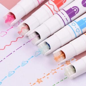 6 PCS Curve Highlighter Pen | Curve Highlighter Pens Set