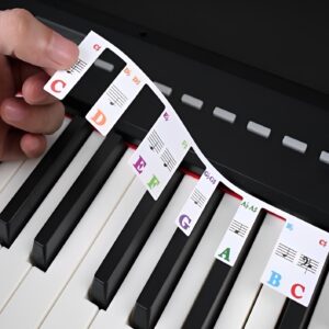 Removable Piano Keyboard Note Labels