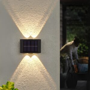 Waterproof Solar Powered Outdoor Patio Wall Decor Light warm white