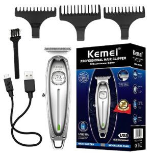 Kemei Full Metal Professional Hair Trimmer silver