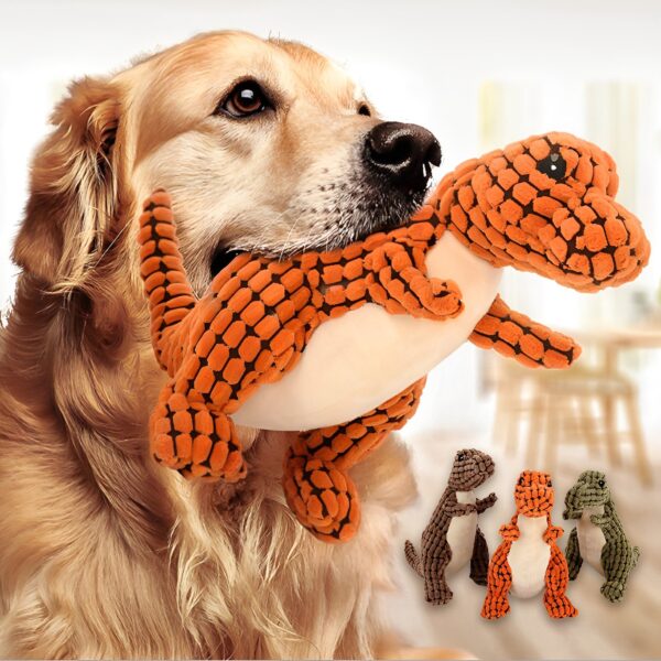 Dinosaur Dog Toy Dog Chew dinosaur Plush Indestructible Robust Dino