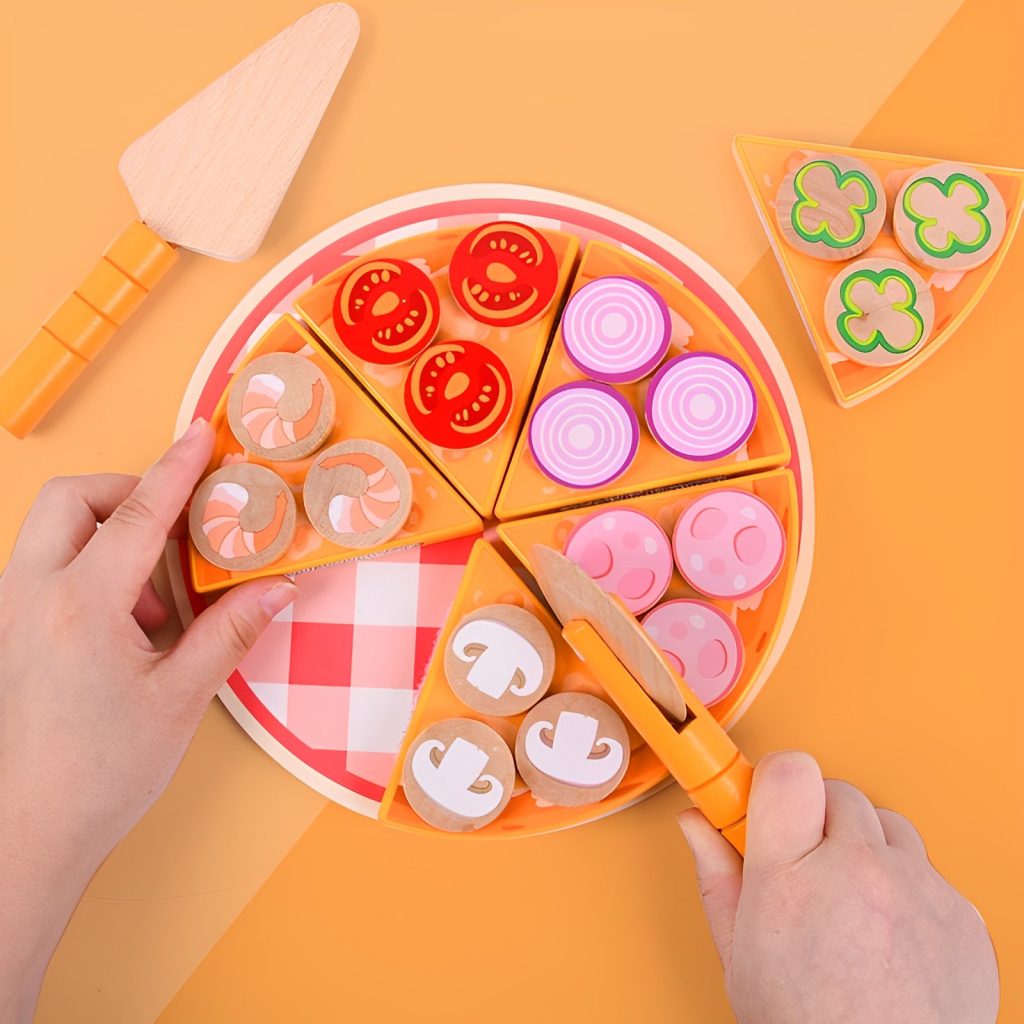 Wooden Pizza Toy USAMERICA SHOP