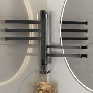 Swivel Towel Rack | Swivel Towel Bar | Towel Bar Swing Arm | Swinging Rotating Bars | Moveable Holder | Wall Mount | Pivoting Holder