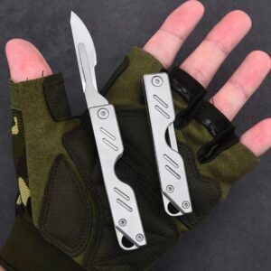 EDC Pocket Utility Knife with 10 Pcs of No. 24 Replaceable Blades