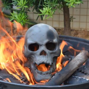 Fire Pit Skulls | Cool Terrifying Human Skull Fire Pit for Halloween
