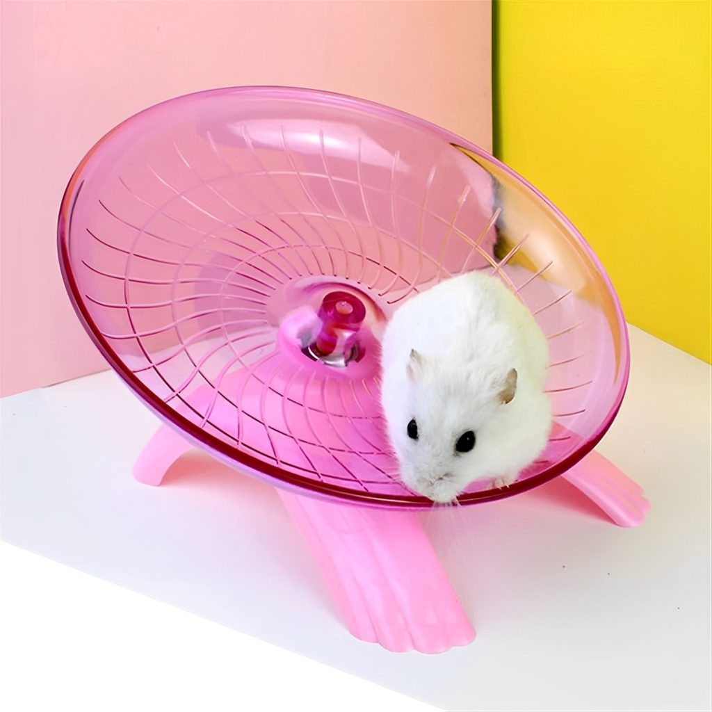 Pet Plastic Flying Saucer Hamster Wheel USAMERICA SHOP