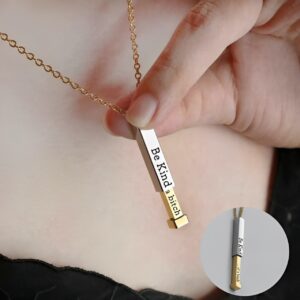 Be Kind...Of A Bi*ch - Hidden Message Necklace