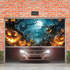 halloween garage door cover