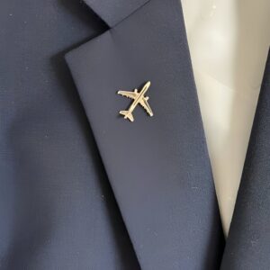 Gold Airplane Pin