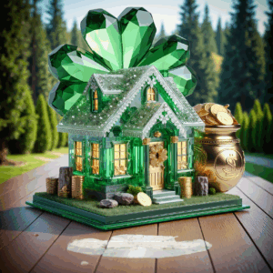 St. Patrick’s Day Crystal Shamrock Ornament – Elegant Four-Leaf Clover Acrylic Decor and Lucky Gift