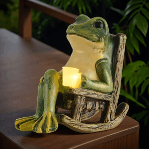 Mini Frog Yard Decor Solar Garden Statue – Outdoor Solar-Powered Ornament, Perfect Gift for Nature Lovers, Halloween & Christmas