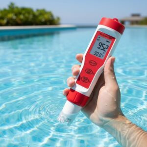 4 In 1 Digital Pool Tester – PH Meter, TDS Meter, EC Meter, Temperature Meter, Water Quality Monitor